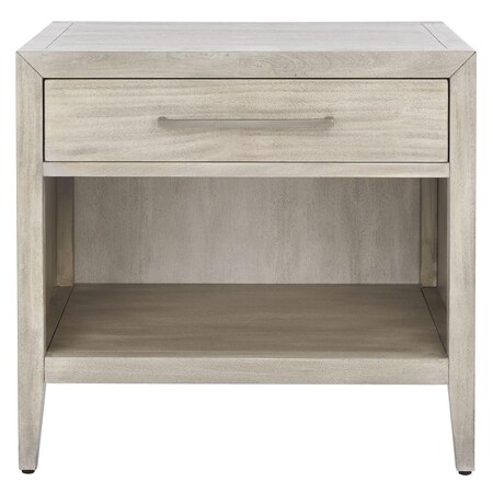 Safavieh Ariella 1 Drawer Wood Nightstand, Light Grey SFV7702C